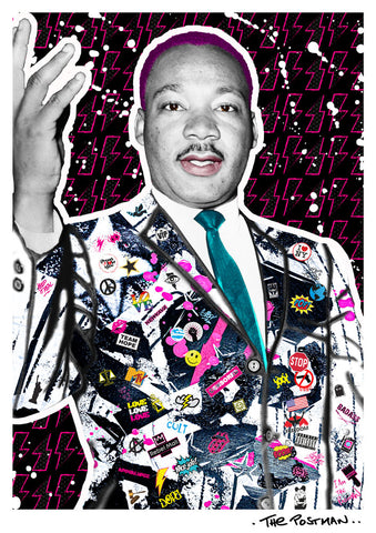 The Postman - Martin Luther King  (A3 Hand-Finished Print)