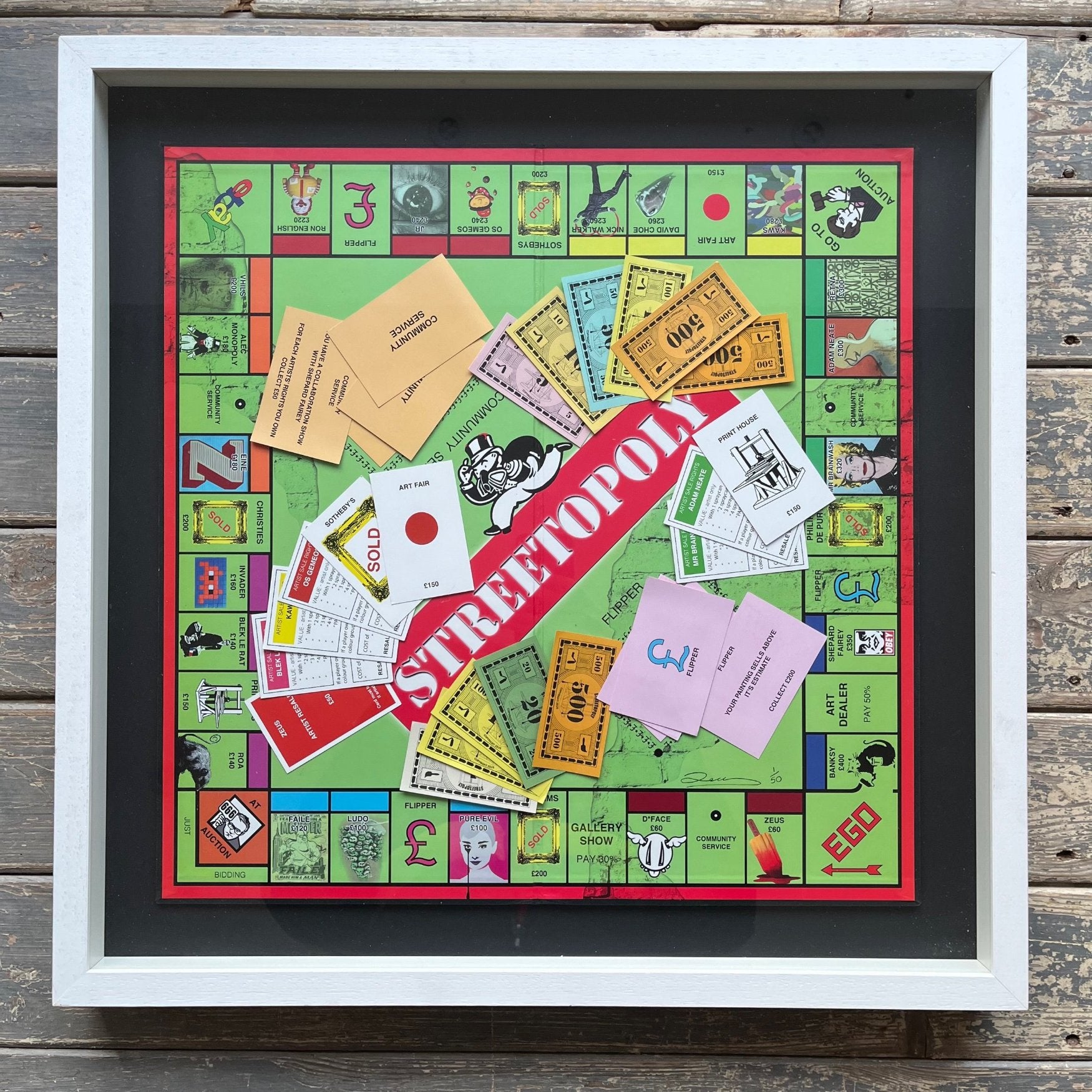 Zeus - Streetopoly Board (2023 Edition)- Signed lithograph on board 
