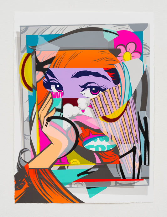 Pose Mirror Signed Graffiti Print