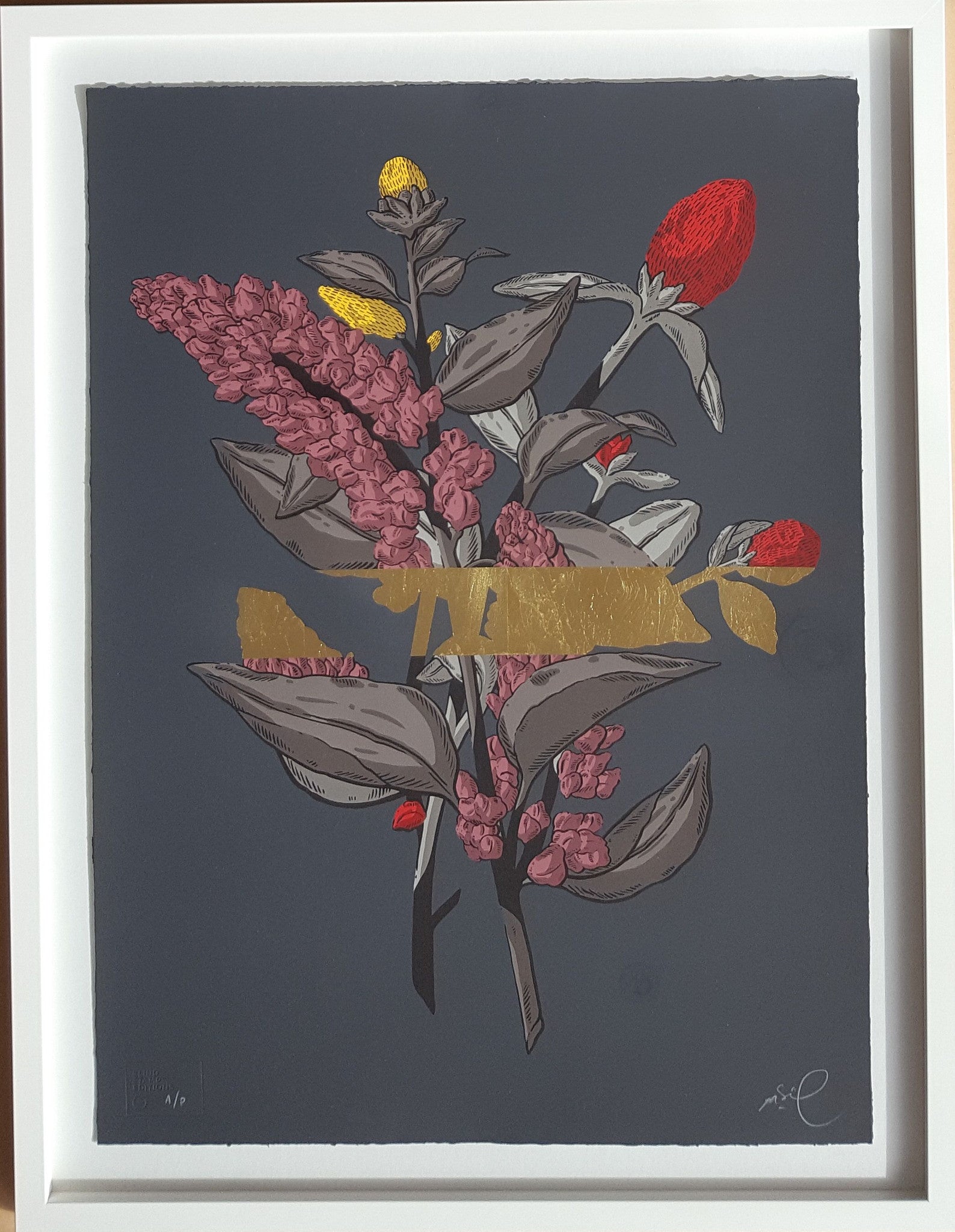 Pastel - Lethalic Screenprint - Street Art Lethal Flora Argentina Graffiti