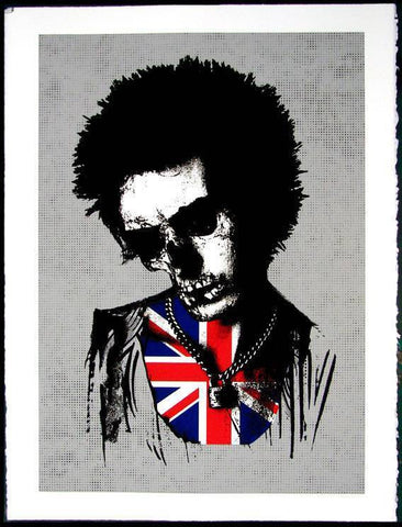 Paul Insect - Silver Sid Vicious Signed Print