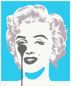 Pure Evil - Marilyn - Blue and Silver Print