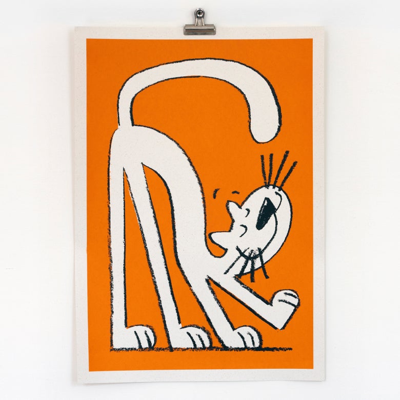 Ryan Gillett - Cat - Screen Print - Limited Edition