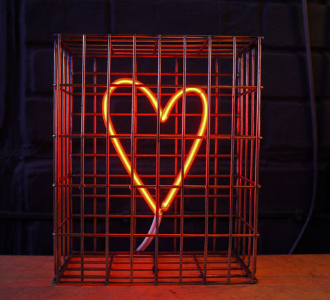 Andy Doig - Safe From Harm Red Neon Heart Art