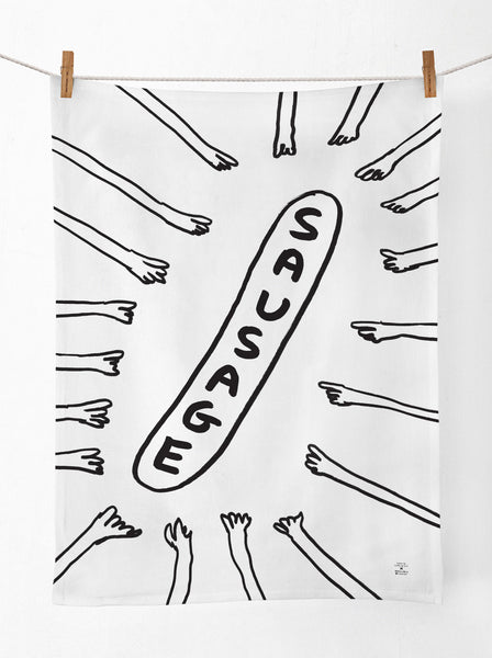David Shrigley - Black & White Tea Towels (View for choices!)