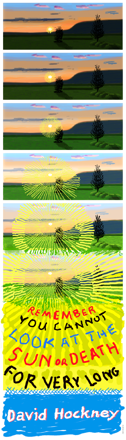 David Hockney - Remember That You Cannot Look At The Sun Or Death For Very Long