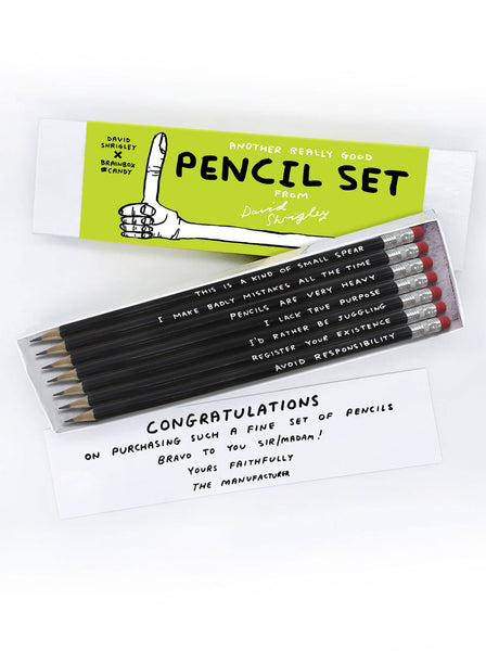 David Shrigley - Box of 7 pencils