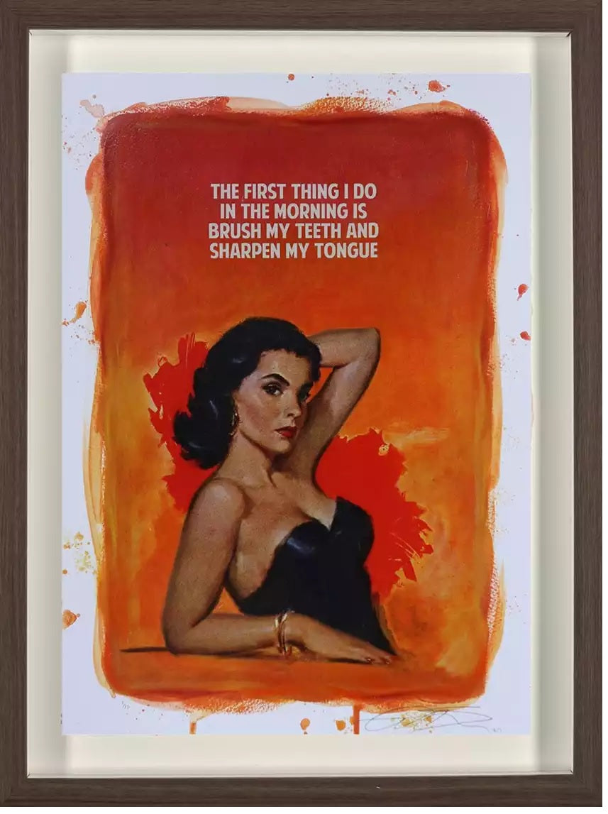 The Connor Brothers - Sharpen My Tongue (Red) (Framed Hand-Finished Print)