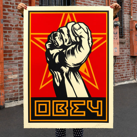 Shepard Fairey - Obey Fist - Large Format Signed Print