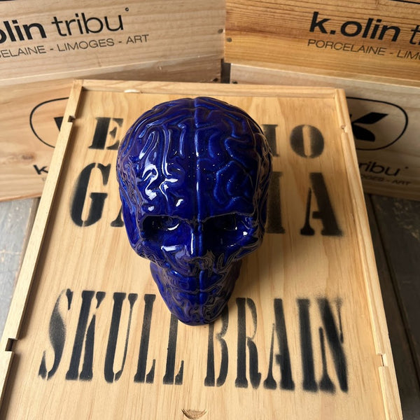 Emilio Garcia - Skull Brain (Bleu De Four Porcelain)