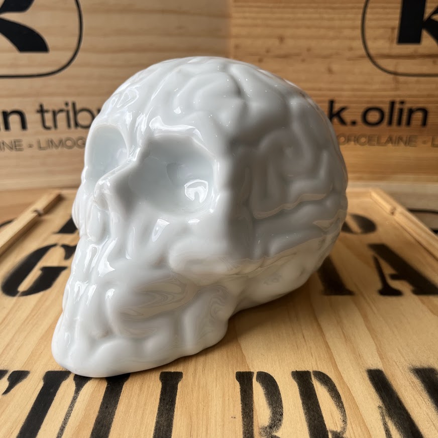 Emilio Garcia - Skull Brain (White Porcelain)