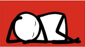Stik - Sleeping Baby Red - Signed Street Art Print Rare!