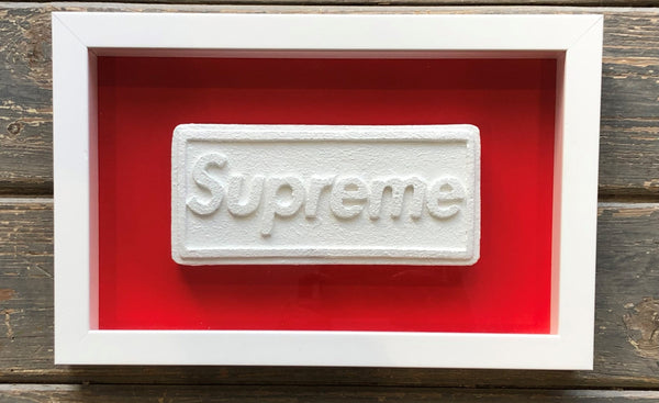 Dean Zeus Colman  - Love Is A Drug (Supreme Box Logo) (White On Red)