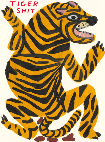 David Shrigley - Tiger Shit- Signed Screenprint