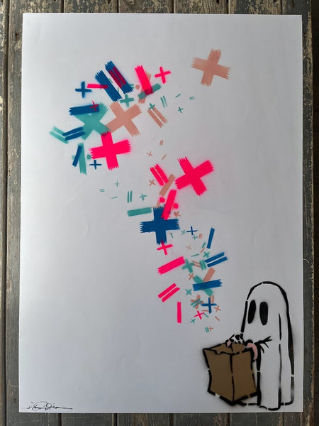 Stevie Unknown - You Bring The Math, We'll Bring The Magic (Fluoro) (Original Painting on Paper)