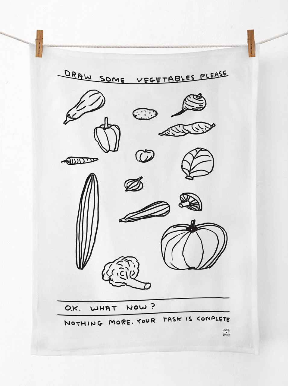 David Shrigley - Black & White Tea Towels (View for choices!)