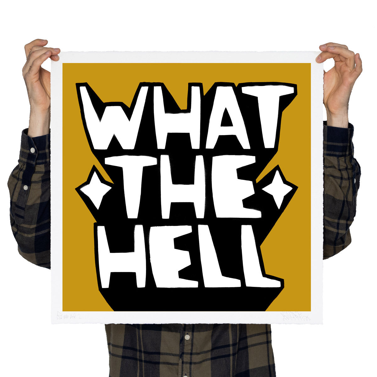 Kid Acne - What The Hell (Ochre) - Screenprint Signed