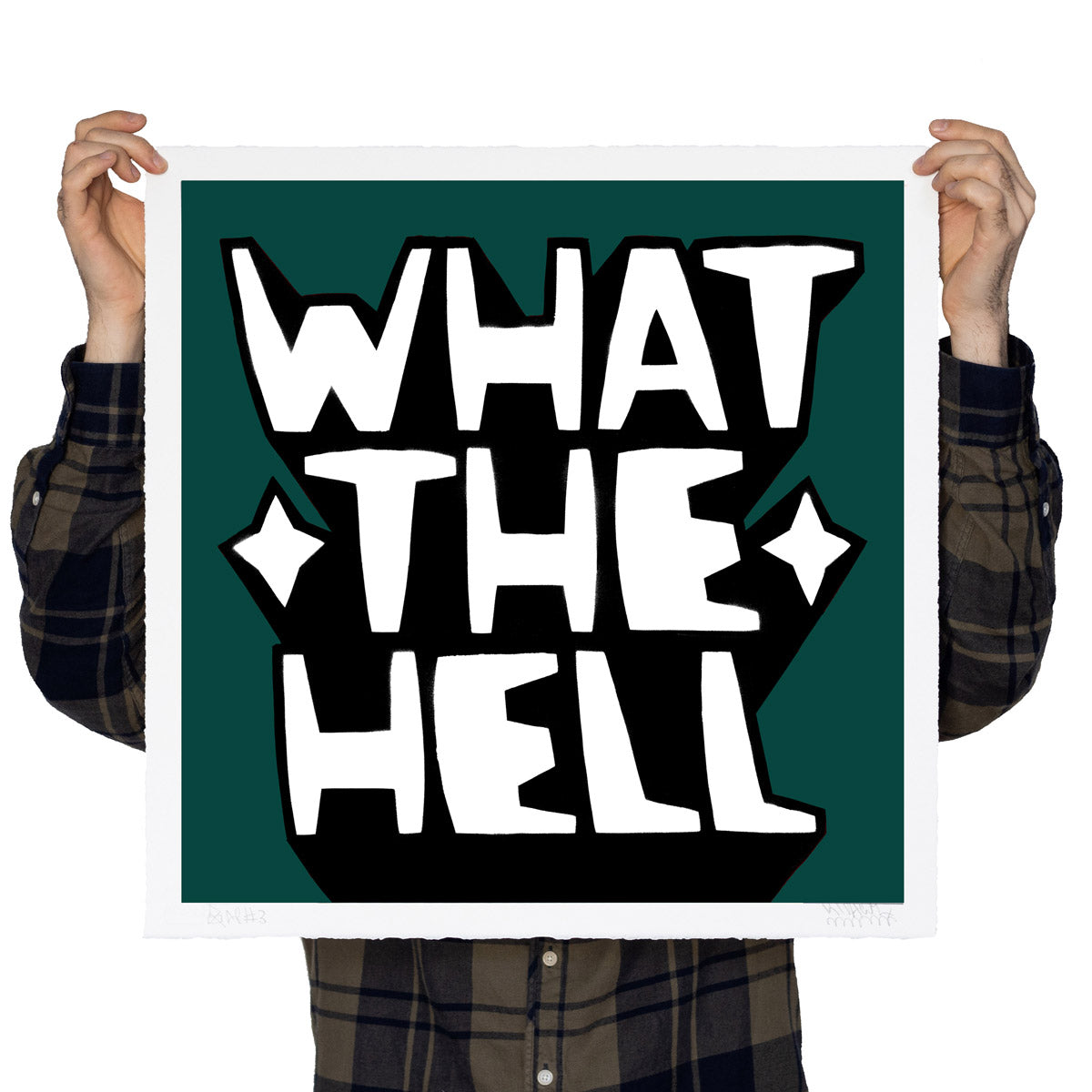 Kid Acne - What The Hell (Petrol Green) - Screenprint Signed