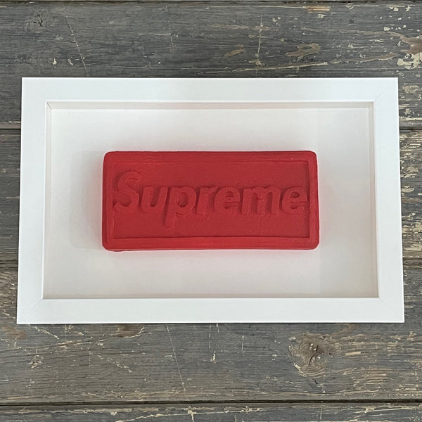 Dean Zeus Colman  - Love Is A Drug (Supreme Box Logo) (Red On White)