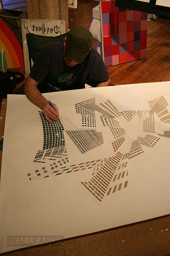 Zeus - Run - Signed Hand-Painted Original Graffiti Piece Stencil