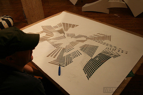 Zeus - Run - Signed Hand-Painted Original Graffiti Piece Stencil