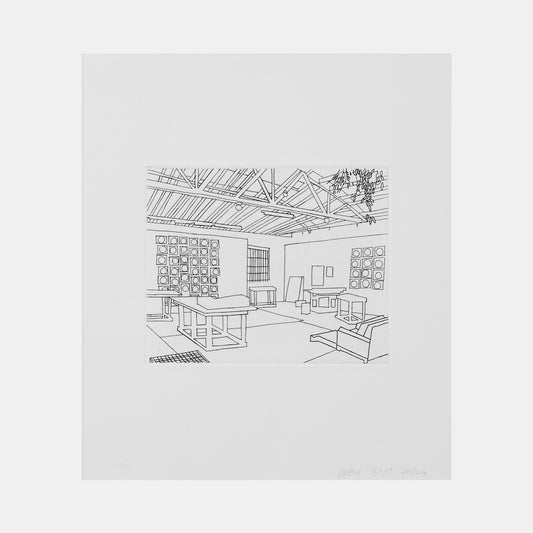 Jonas Wood - Bball Studio (2019 Etching) Phaidon 