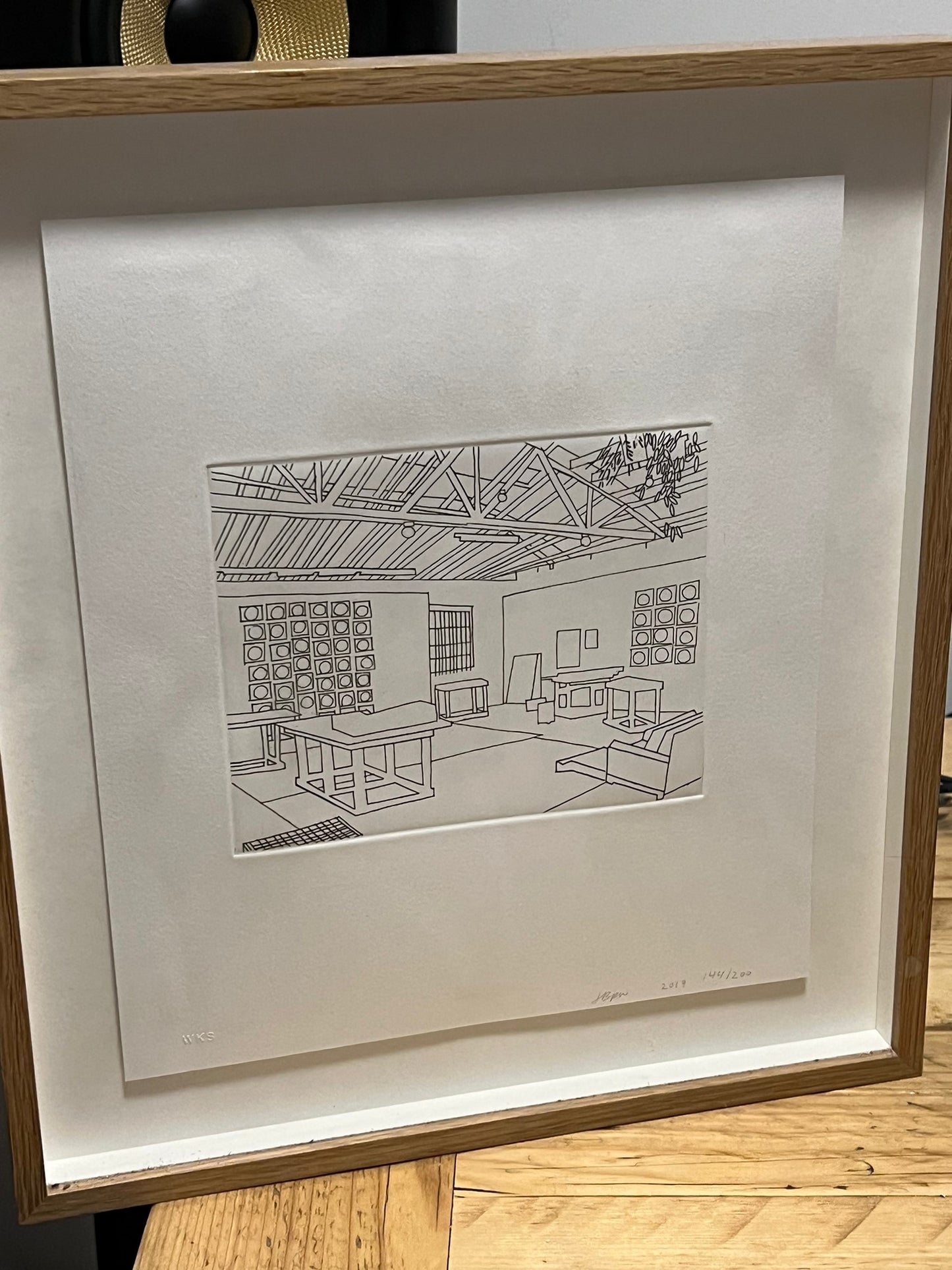 Jonas Wood - Bball Studio (2019 Etching)