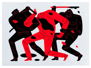 Cleon Peterson - The Disappeared (White)- Signed Screenprint