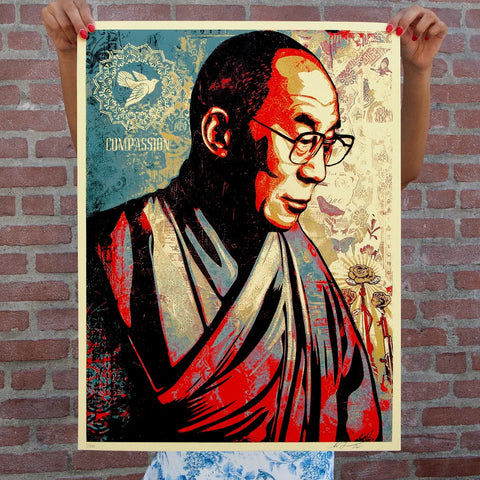 Shepard Fairey - Dalai Lama Compassion