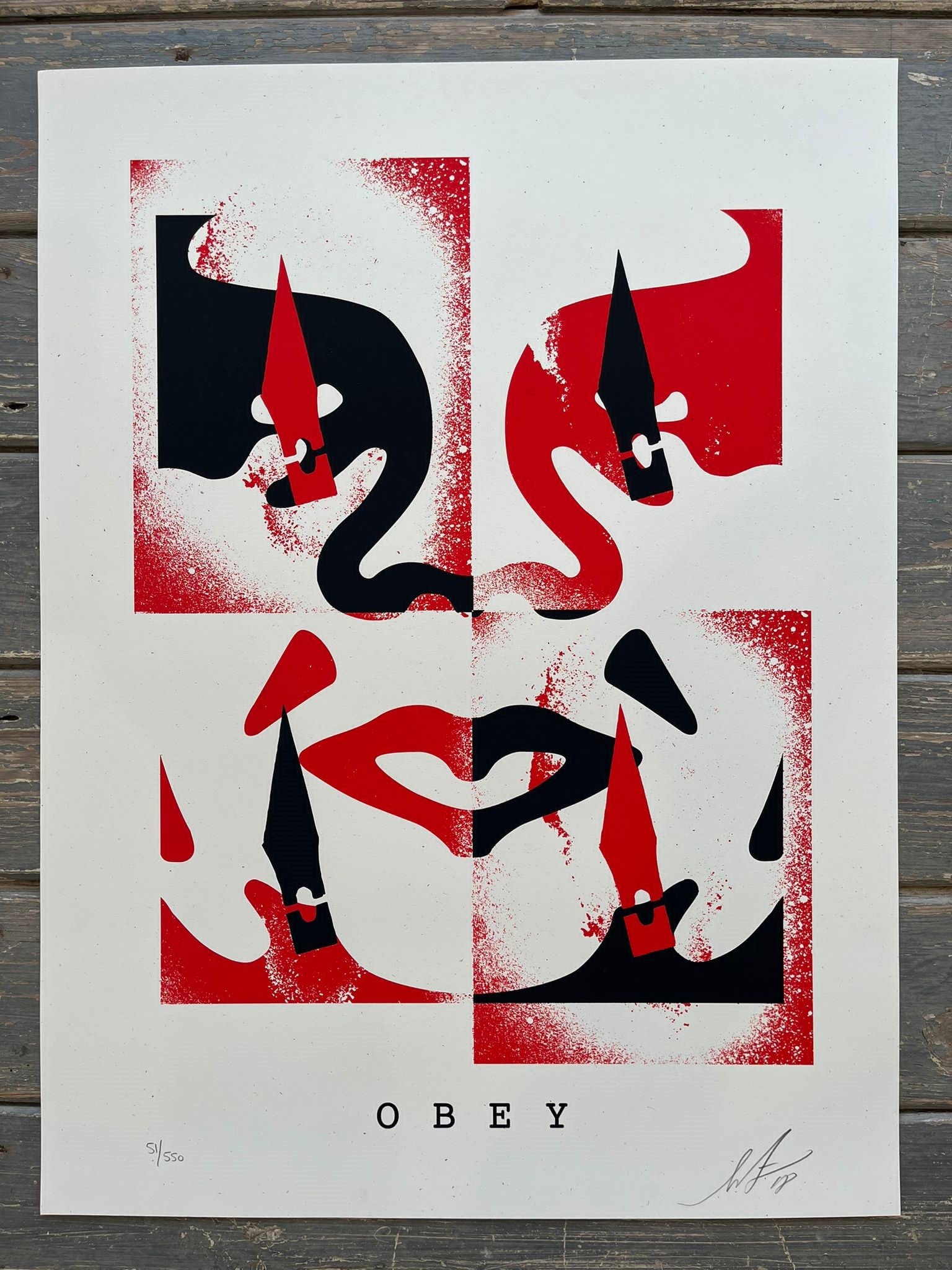 Shepard Fairey - Cut It Up (Red)