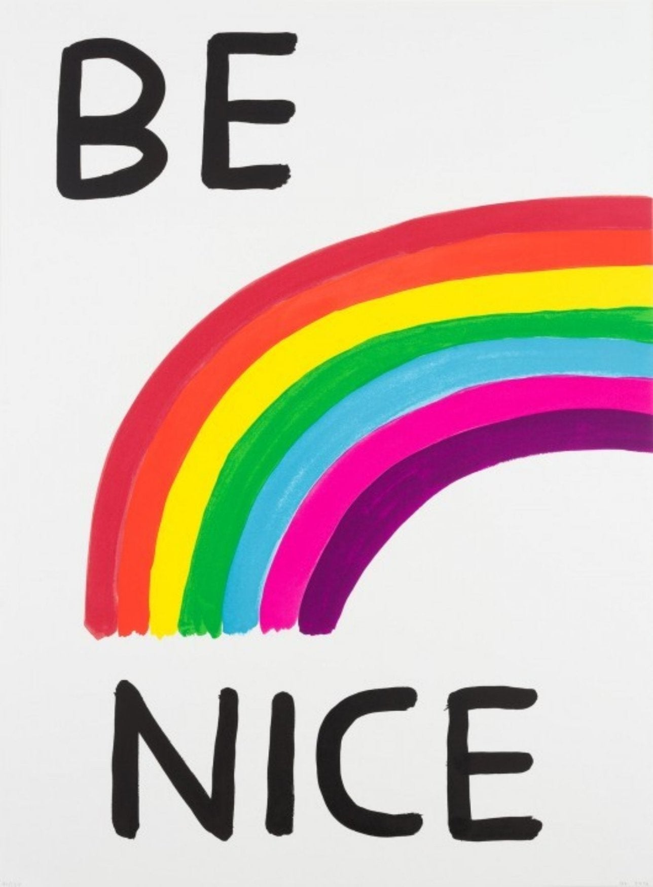 David Shrigley - Be Nice- Signed Screenprint