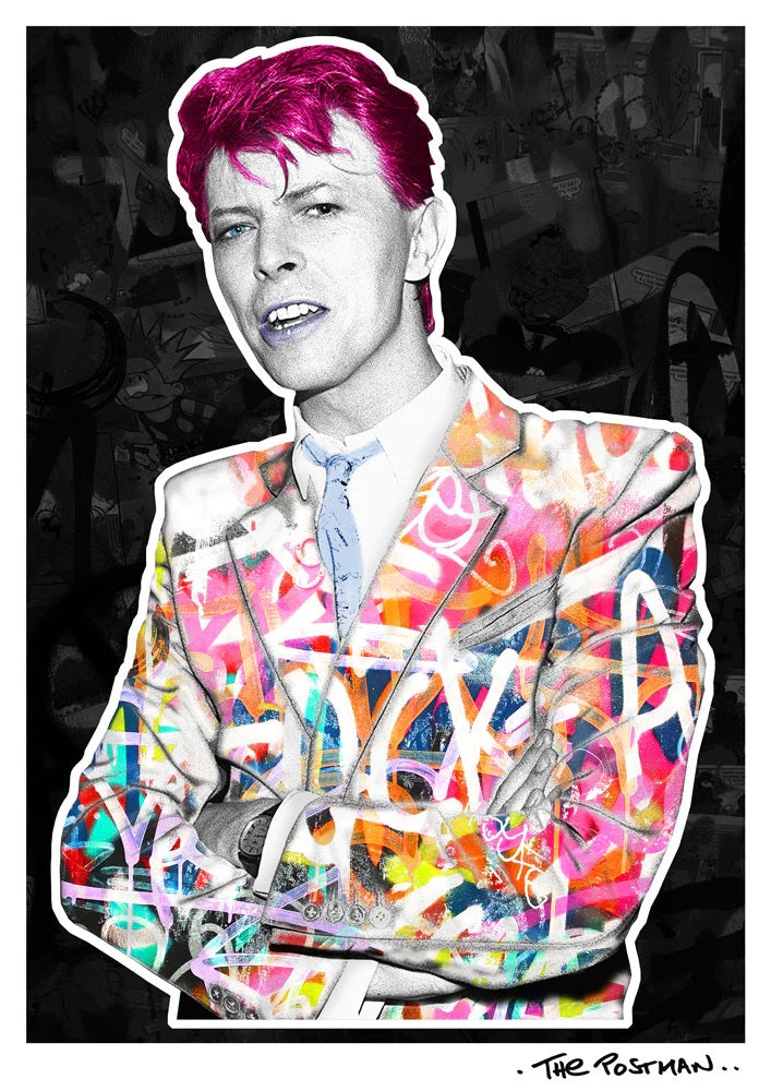The Postman - David Bowie (Framed Hand-Finished Print)