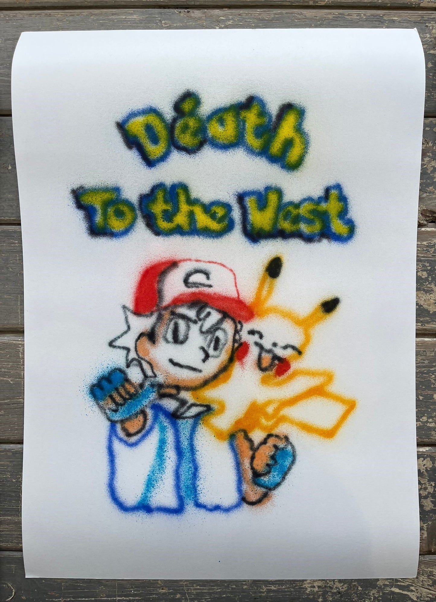 Listen04 - Death To The West (Framed Original)