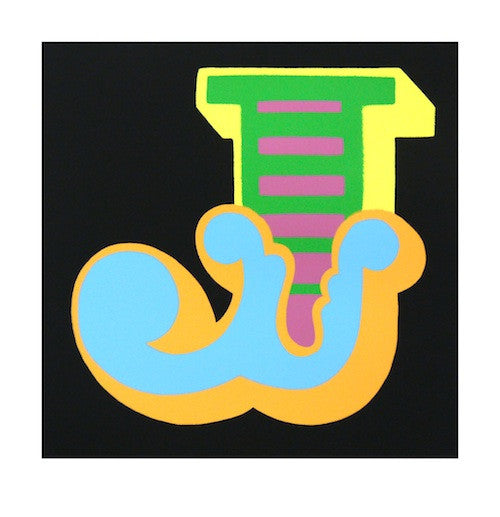 Eine - J - Individual Letter Print Screenprint Jealous Art Car Boot Sale