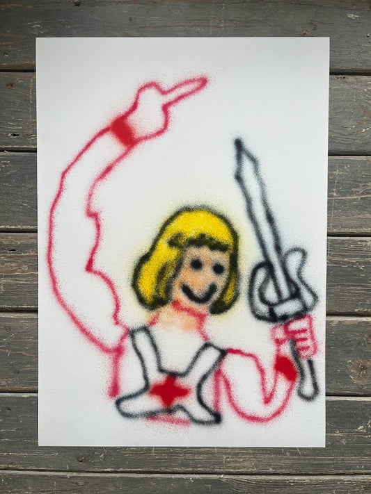 Listen04 - He-Man With Middle Finger (A2 Original)