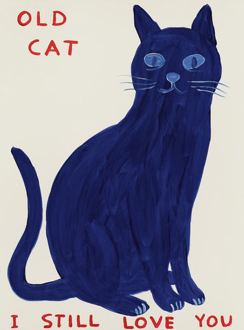 David Shrigley - Old Cat - Signed Screenprint