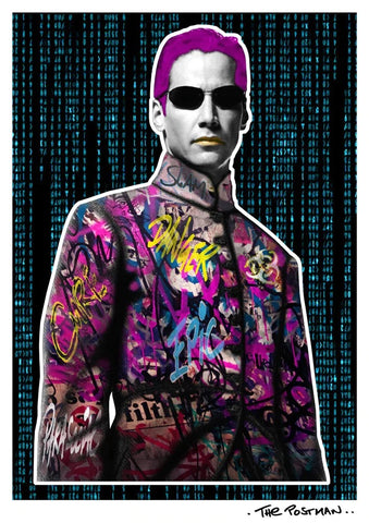 The Postman - Matrix (Keanu Reeves) (A3 Print)