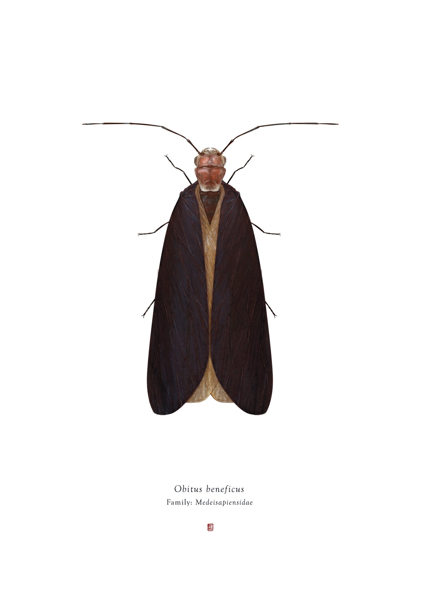 Richard Wilkinson -  Obitus Beneficus (Obi Wan Kenobi) - (Star Wars Insects - A2 Print)