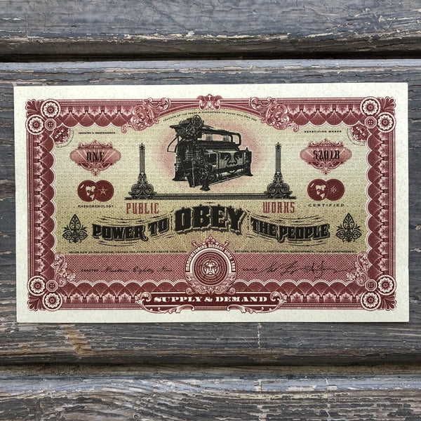 Shepard Fairey - Two Sides Of Capitalism Bank Note