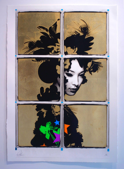 Andrew Millar - The Stars Rise - Gold Leaf Polaroid Screenprint
