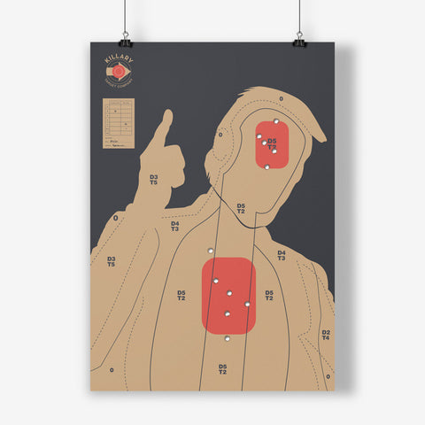BKD - Trigger Trump (Screenprint Shot With Real Bullets)