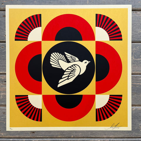 Shepard Fairey - Geometric Dove (Gold)